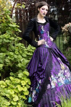Gothic Alice In Wonderland Victorian Corset Gown