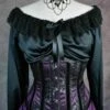 Victorian Under Corset Chemise, Long Sleeved -Vintage Veil Clothing Store Alicelongsleevechemisesatin
