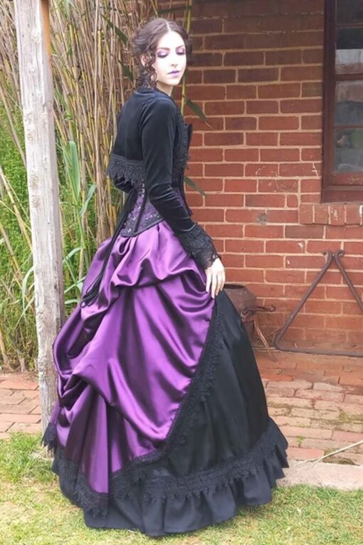 Amethyst Corset Bustle Gown Set - Image 12