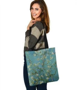 Almond Blossoms - Shopping Tote Bag -Vintage Veil Clothing Store BA25