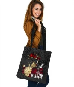 Gothic Lace Alice In Wonderland - Handy Tote Bag -Vintage Veil Clothing Store BA831