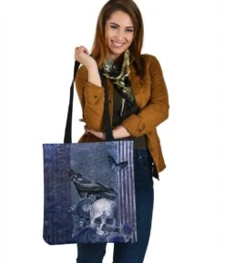 Gothic Blue Memento - Handy Tote Bag -Vintage Veil Clothing Store BS79