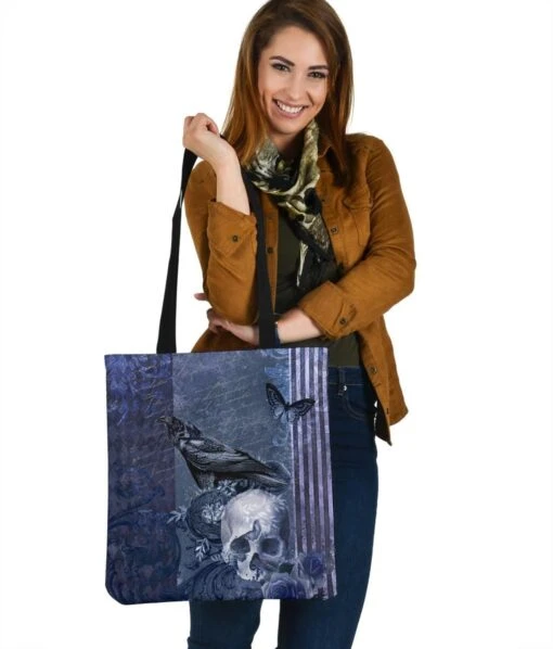 Gothic Blue Memento - Handy Tote Bag - Image 6