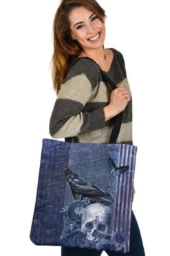 Gothic Blue Memento - Handy Tote Bag