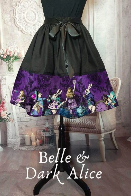 Dark Alice Mid Length Skirt - Image 3