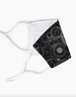 Black Gallifrey -Mask -Vintage Veil Clothing Store BlackGallifreyfacemask1