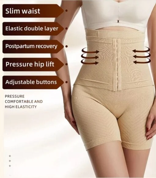 Double Control High Waisted Shaper Shorts, One Size - Image 3