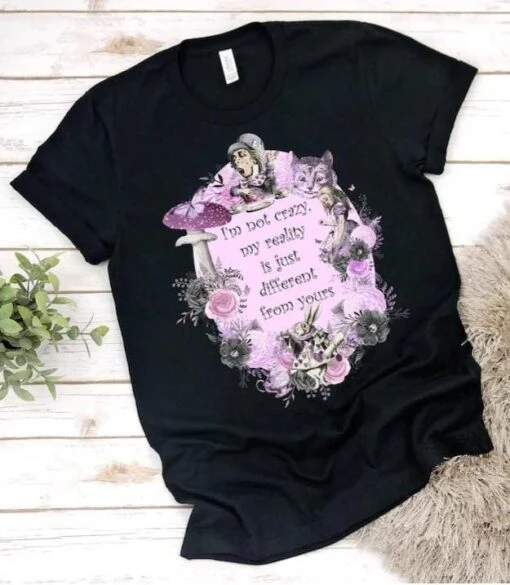 Cheshire Cat Quote T-shirt - Image 2
