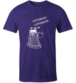 Purple Dalek Needs Caffeine Meme Tee -Vintage Veil Clothing Store DALEK MENS PURPLE