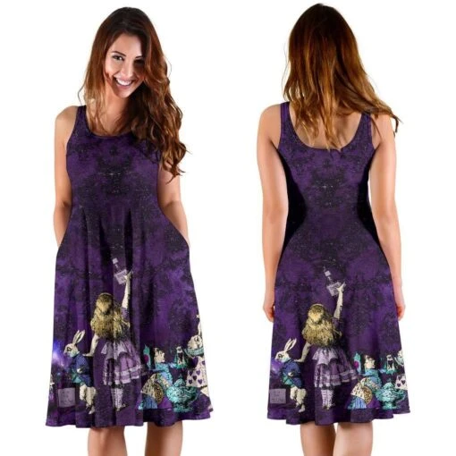 Gothic Alice In Wonderland Dress, Purple - Image 5