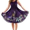 Gothic Alice In Wonderland Dress, Purple -Vintage Veil Clothing Store DR2GOTHICPURPLEAIWDRESS