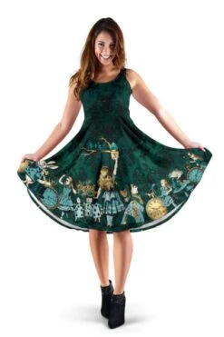 Alice In Wonderland Green Dress - Alice Dress With Pockets