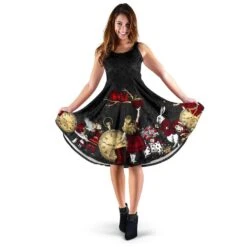 Gothic Alice In Wonderland Dress -Vintage Veil Clothing Store DR83ALICEINWONDERLANDGOTHICDRESS