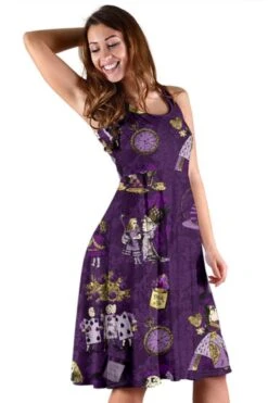 Alice In Wonderland Summer Dress - Purple Alice Dress With Pockets -Vintage Veil Clothing Store DRA5PURPLEALICEINWONDERLANDDRESS7