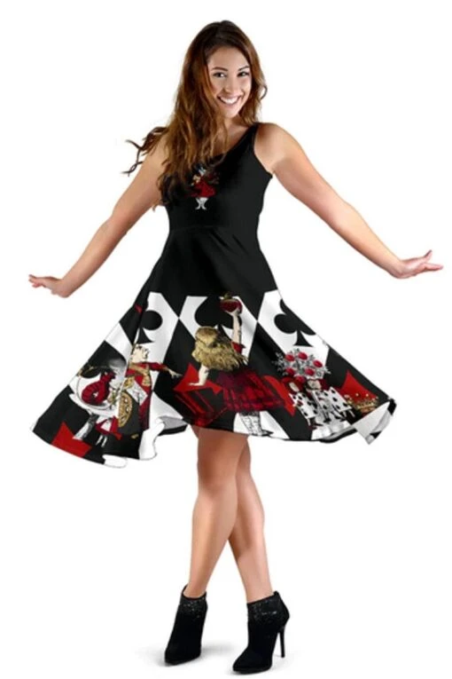 Queen Of Hearts Alice In Wonderland Dress - Alice Dress With Pockets - Image 4