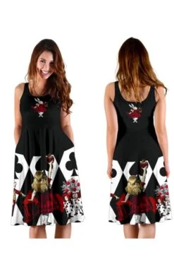 Queen Of Hearts Alice In Wonderland Dress - Alice Dress With Pockets -Vintage Veil Clothing Store DREQOHQueenofHeartssummerdress4