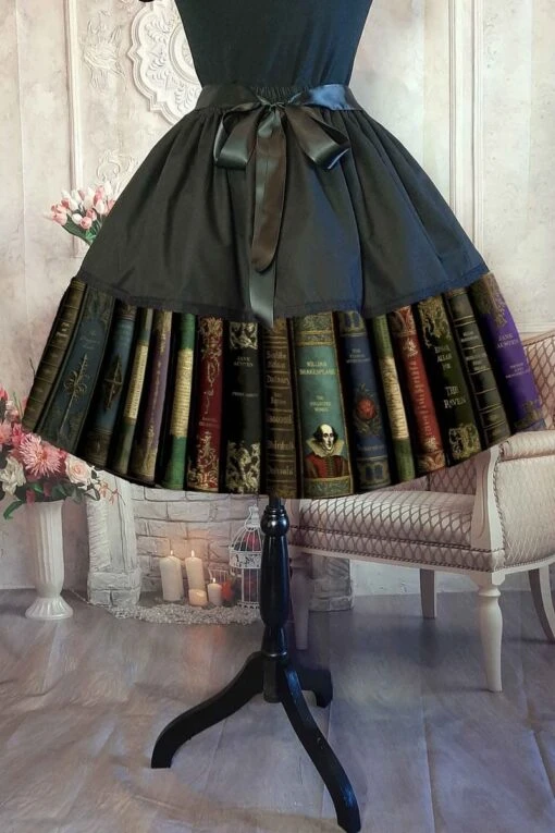 Dark Academia Librarian Dreams Mid Length Skirt