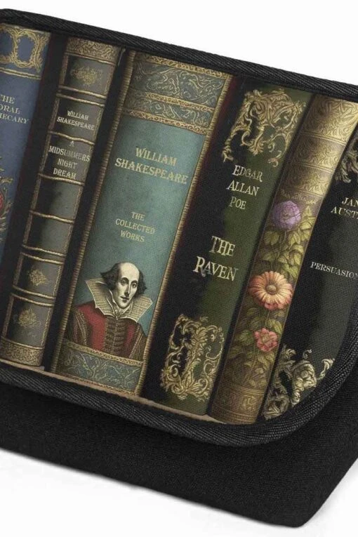 Dark Academia Classic Literature Messenger Bag