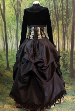 Golden Majestica Palace Gown -Vintage Veil Clothing Store GOld black back