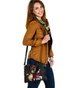 Alice In Wonderland Red & Gold Gothic Handbag -Vintage Veil Clothing Store HA83.4