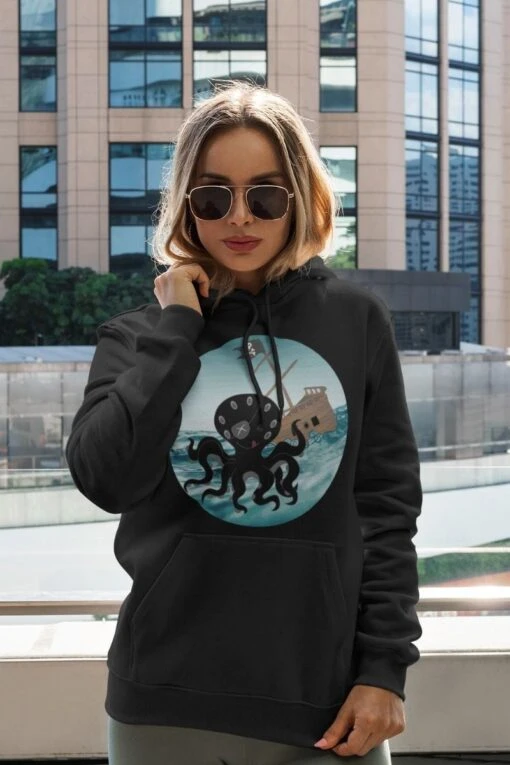 Happy Kraken, Unisex Hoodie