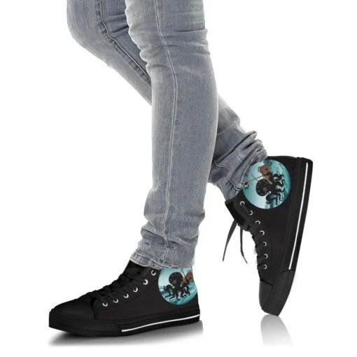 Happy Kraken, Women's Hi Tops, FREE Shipping - Image 5