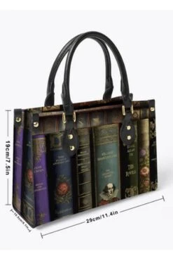 Vintage Library Books Tote Bag - Librarian Purse -Vintage Veil Clothing Store JPVBLT