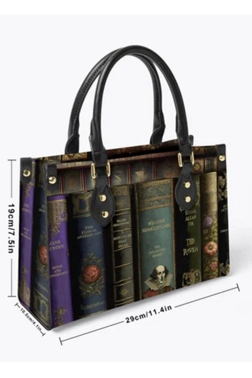 Vintage Library Books Tote Bag - Librarian Purse - Image 3