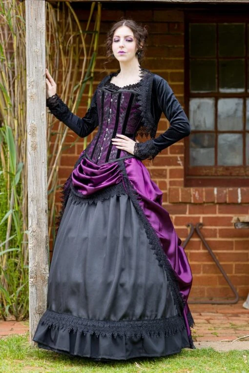 Amethyst Corset Bustle Gown Set - Image 6