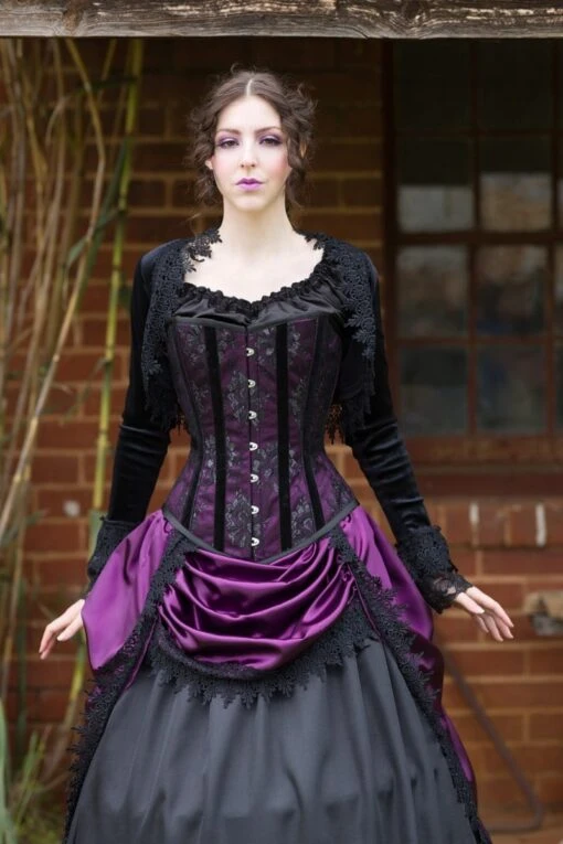 Amethyst Corset Bustle Gown Set - Image 4