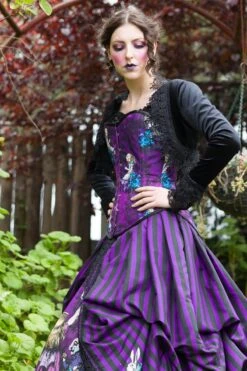 Gothic Alice In Wonderland Victorian Corset Gown -Vintage Veil Clothing Store LinnetGothicAliceinWonderlandVictorianCorsetGown