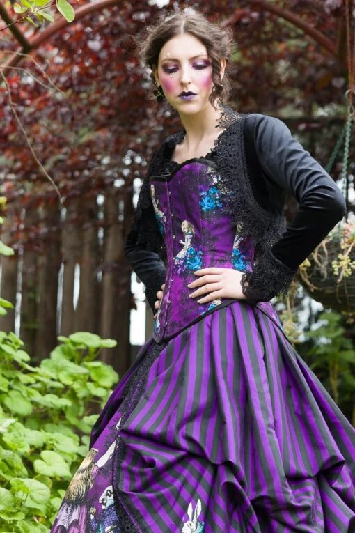 Gothic Alice In Wonderland Victorian Corset Gown - Image 3