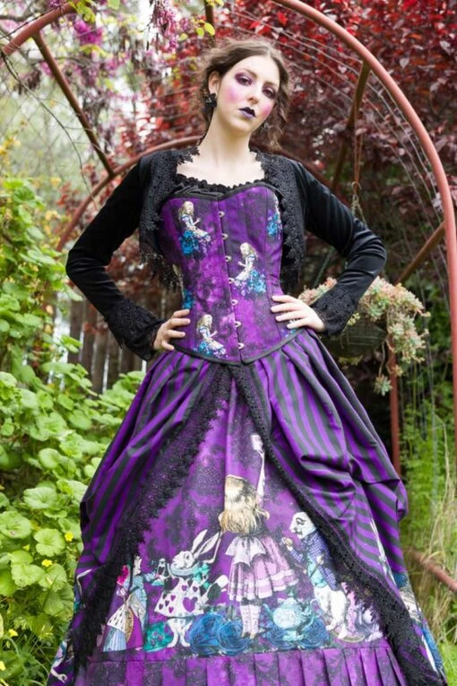 Gothic Alice In Wonderland Victorian Corset Gown - Image 2