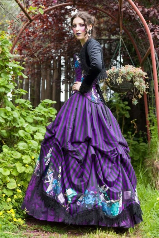 Gothic Alice In Wonderland Victorian Corset Gown - Image 10