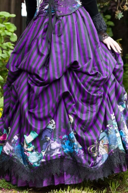 Gothic Alice In Wonderland Victorian Corset Gown - Image 11