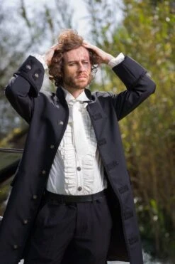 Classic Frock Coat, Custom Sized, Australian Made -Vintage Veil Clothing Store LinnetSeatonClassicFrockCoat4