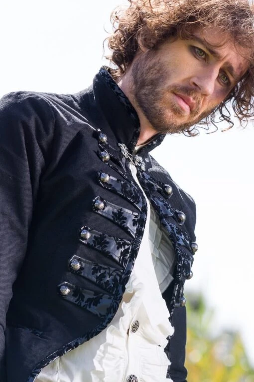 Black Pirate Coat, S & M - Image 2