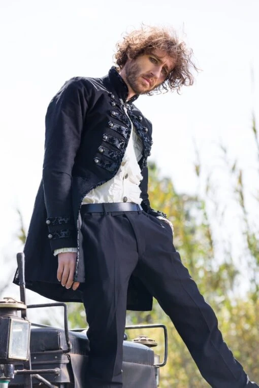 Black Pirate Coat, S & M - Image 3