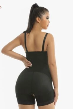 Compression Shape Wear Upper Thigh To Under Bust Shaper -Vintage Veil Clothing Store M2001bodysuitshaperfirmback