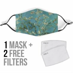 Almond Blossoms - Eco Washable Face Mask -Vintage Veil Clothing Store MA32