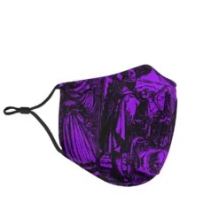 Dance Of Death Purple- Men's Washable Face Mask -Vintage Veil Clothing Store MA775