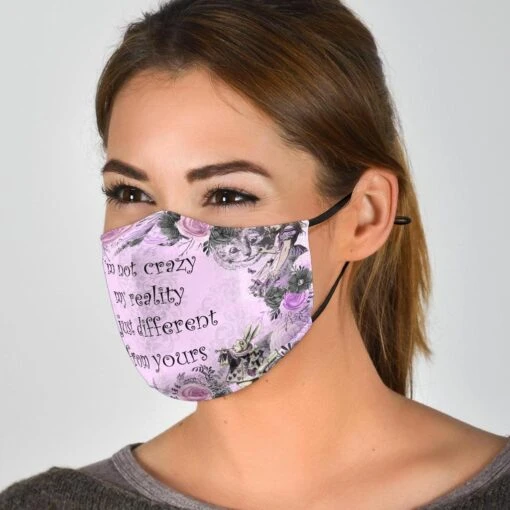 Alice In Wonderland Quote - Eco Washable Face Mask - Image 2