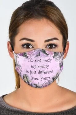 Alice In Wonderland Quote - Eco Washable Face Mask
