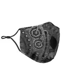 Grey Steampunk - Eco Washable Face Mask -Vintage Veil Clothing Store MS84steampunkgreymask5