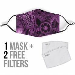 Purple Steampunk - Men's Washable Face Mask -Vintage Veil Clothing Store MS85steampunkpurplemask4 4f552526 48fe 4499 b9d7 84a7a129717f