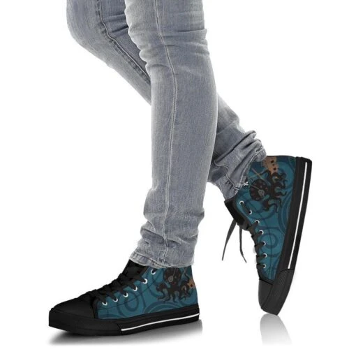 Pirate Kraken Ocean, Women's Hi Tops, FREE Shipping - Image 5