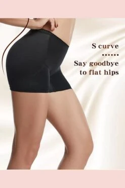 Hip & Booty Enhancing & Stomach Control Shorts, Black -Vintage Veil Clothing Store NZT8818side