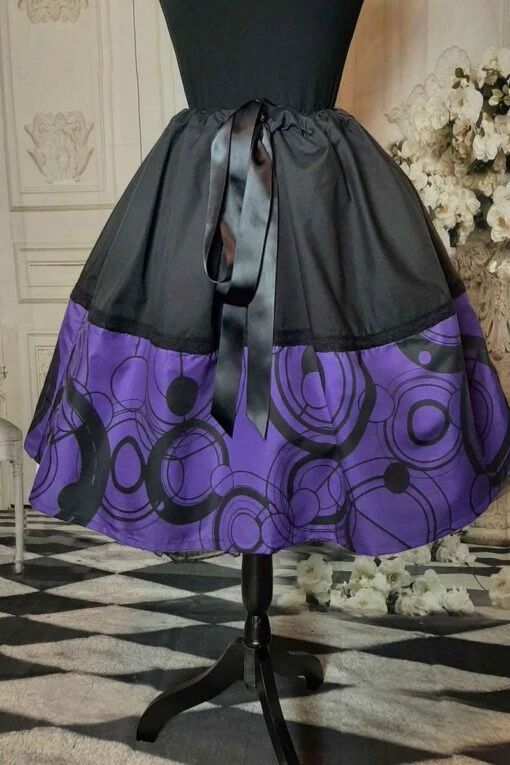 Gothic Purple Gallifrey Mid Length Skirt