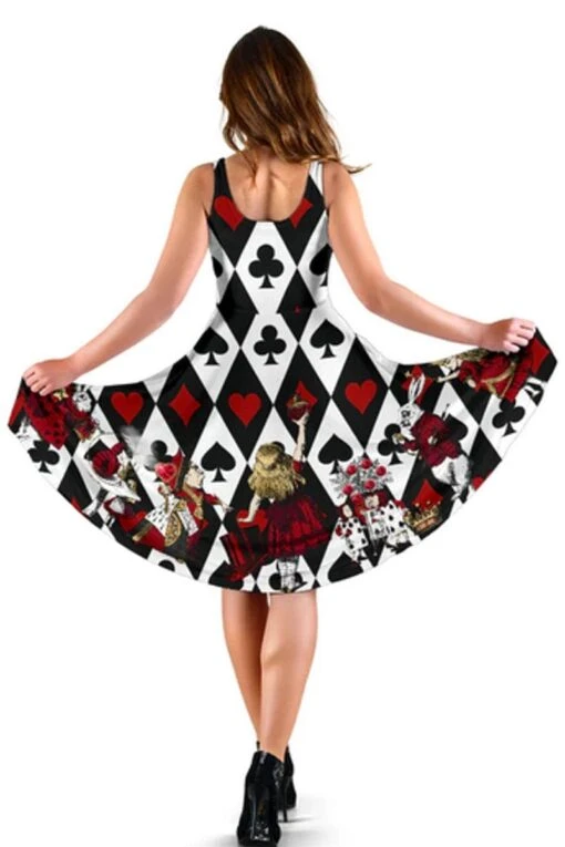 Queen Of Hearts 2 Alice In Wonderland Dress - Alice Dress With Pockets - Image 2