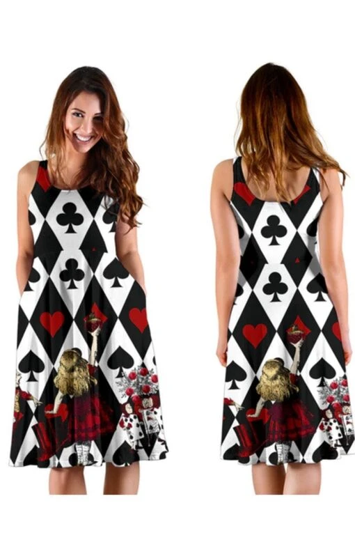 Queen Of Hearts 2 Alice In Wonderland Dress - Alice Dress With Pockets - Image 3